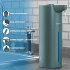 Aunmaon Automatic Soap Dispenser Touchless, Modern, Kitchen & Bathroom, Hands-Free, Adjustable Volume, Long Battery Life, Compatible with Thick & Thin Soap, Easy for Toddlers, Clog-Free, Green