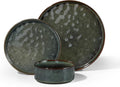 HaWare Dinnerware Sets, 6-Piece Plates and Bowls Set, Stoneware Dish Set for 2, Ceramic Dinnerware for Home Restaurant, Chip and Scratch Resistant, Microwave and Dishwasher Safe, Reactive Moss Green