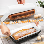 Webake Unbleached Parchment Paper Large Loaf Pan Liners for 13" x 5" Long Baking Bread, Original Precut, Non Toxic 100Pcs