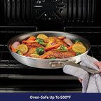 Tramontina Professional 8-Inch Non Stick Small Frying Pan, Heavy-Gauge Aluminum Skillet with Reinforced Nonstick Coating, Red Handle, Dishwasher and Oven Safe