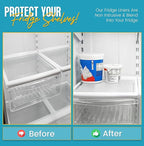 Refrigerator Liners for Shelves (16 Pack) by Linda’s Essentials - Non-Adhesive Shelf or Drawer Liner, BPA-Free Fridge Mats for Kitchen & Cabinets, Easy to Clean, Ideal Household Essentials (Clear)