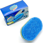 KOKSI Cleaning Brush for Bathroom Kitchen Bathtub Toilet Cleaner All Purpose Shower Sponge Scrubbing Brush with Ergonomic Handle