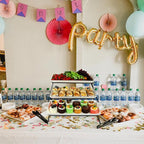 Czlizdyt Extra Large 3 Tier Serving Tray Set, 24x22x9.7 inch Cupcake Fruit Cookie Dessert Table Display Stands Melamine Tiered Platters Food Trays for Party Buffet Entertaining, White