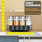 SpaceAid Pull Out Spice Rack Organizer for Cabinet, Heavy Duty Slide Out Seasoning Kitchen Organizer, Cabinet Organizer, with Labels and Chalk Marker, 8.5" W x10.75 D x2.5 H, 1 Drawer 1-Tier