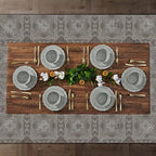 TP 18-Piece Dinnerware Set, Melamine Dishes Set with Bowls and Plates, Service for 6, Non-breakable Lightweight Dining Tableware, Grey
