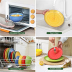Selamica Ceramic Plates and Bowls Sets,18 Pieces Dinnerware Sets for 6,Dishwasher & Microwave Safe dish set,Family & Holiday Dining, Dopamine