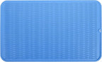 MicoYang Silicone Dish Drying Mat for Multiple Usage,Easy clean,Eco-friendly,Heat-resistant Silicone Mat for Kitchen Counter or Sink,Refrigerator or Drawer Liner Lichen BlueL 3XL 28 inches x 18 inches