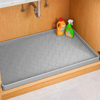Jin&Bao Waterproof Under Sink Mat 37" x 22", Thick Silicone Mat Cabinet Protector for Kitchen and Bathroom, Shelf Liner, Home Organizer and Storage, Multipurpose Tray for Gadgets and Essentials