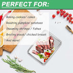9 Inch Baking Sheet Pan, Joyfair Stainless Steel Cookie Sheet Toaster Oven Tray, Professional Bakeware for Cookie/Bacon/Bread, Rolled Rim & Mirror Finish, Rust Resistant & Dishwasher Safe