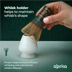 Traditional Purple Matcha Whisk - 100 Prong Bamboo Whisk For Ceremonial Tea Preparation - Authentic Japanese Purple Bamboo Whisker For Matcha Tea by Aprika Life