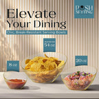 Posh Setting - Gold Plastic Serving Bowls for Party - Angled, Disposable, Chip & Candy Bowls - 54 OZ, 5 Pack