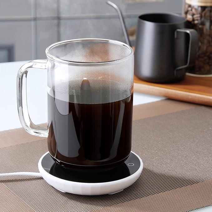 Glass Coffee Mugs, 24 oz Ice coffee cups, Large Clear Tea Cups Set of 2, Glass Mugs with Handles, Glass Cups for Latte, Cappuccino, and Tea