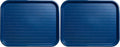 Carlisle FoodService Products Cafe Plastic Fast Food Tray, 14" x 18", Blue (Pack of 2)