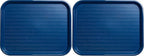 Carlisle FoodService Products Cafe Plastic Fast Food Tray, 14" x 18", Blue (Pack of 2)