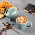 GBHOME Ceramic Coffee Mugs Set of 6, 12oz Stoneware Coffee Mugs Set For Dad Mom Women MEN, Light Weight Coffee Cups for Latte/Tea/Beer/Hot Cocoa, Dishwasher & Microwave Safe