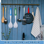 Hsei 6 Pcs Blue and Green Kitchen Scrub Dish Brush Bulk with 11 Inch Anti Slip Handle Cleaning Dish Scrubber with Stiff Bristles Washing Scrub Brushes for Housekeeping for Pots and Pans, Kitchen Sink