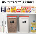 WHITE FEATHER SUPPLIES 2 PC [6.5L / 220 Oz] Large Flour Sugar Storage Containers - Leak Proof, BPA Free, Clear Plastic Food Storage Containers with Lids Airtight - Bulk Storage for Kitchen and Pantry