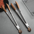 2 Pcs Walnut wood tongs Kitchen Tongs for Cooking 12-Inch Kitchen Tongs Grilling for Serving Food, BBQ, Cooking, and