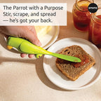 OTOTO Jar Scraper Spatula - Silicone Scraper, Cute Kitchen Accessories, Unique Fun Cooking Kitchen Gadgets for Foodies - BPA-free & 100% Food Safe (Parry)