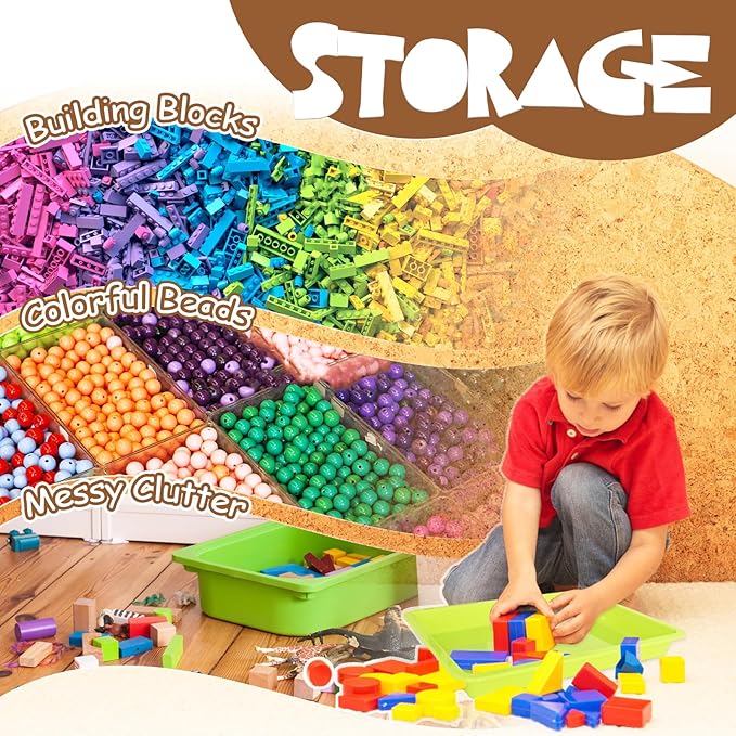 12 Pack Plastic Art Trays,Multicolor Serving Organizer Tray,Activity Crafts Trays for DIY Project,Painting,Jewelry,Home School Crafts(12 Colors)