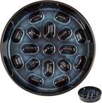 Havniva Ceramic 3.2 Cup Dog Bowl Slow Feeder, 9.5 inch Slow Pet Food Dish for Large Dog, Stop Bloat, Preventing Choking(Single Bowl, Starry Sky)