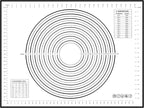Silicone Baking Mat,32x24" Extra Large Pastry Mat for Rolling Dough Kneading Sourdough Bread Baking Supplies Black 0.45mmT