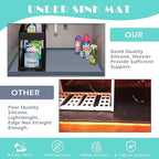 URMONA Waterproof Silicone Under Sink Mat 31'' x 22'' Shelf Liner for Kitchen and Bathroom, Cabinet and Counter Protector, Storage and Organizers, Litter Mat, Pet Cat Puppy Essentials(Green)