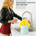 Ceramic Sponge Holder for Kitchen Sink, Sink Caddy Organizer,Dish Sponge Holder for Bathroom, Kitchen,Sink,Farmhouse Kitchen soap Holder and Sink Accessories for countertop,(vingreen)