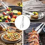 6pcs Stainless Steel Serving Tongs Gold or Silver Plated 9inch Heavy Duty Durable BBQ Clamps Design for Weddings Parties Banquets Buffets Family Gatherings Kitchen Cooking Serving Clip