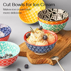 DOWAN 10 oz Small Bowls Set of 6 - Ceramic Ice Cream Bowls, Small Dessert Bowls for Cereal, Snacks, Dipping Bowl for Kirchen, Decorative Bowls, Dishware and Microwave Safe, Portion Control Bowl