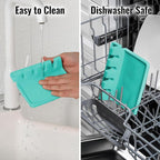 Zulay Kitchen Silicone Utensil Rest with Drip Pad for Multiple Utensils - BPA-Free, Heat-Resistant Spoon Rest & Spoon Holder for Stove Top - Kitchen Utensil Holder for Ladles & Tongs - Aqua