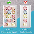 Delling Large Serving Platter, 16/14/12 Inch Rectangular Serving Trays for Serving Food, Serving Tray for Party - Set of 3, White