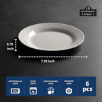 10 Strawberry Street Simply White 7.5" Round Salad Plate, Set of 6
