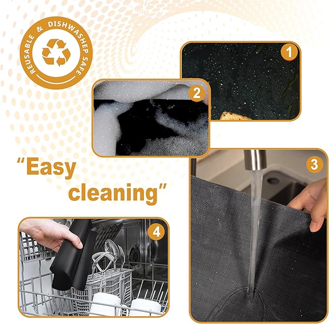 Oven Liners for Bottom, Large Thick Heavy Duty 100% Non-stick Reusable Teflon Mat, Baking Mat for Electric, Gas, Toaster Ovens, Grills, Kitchen Friendly Cooking Accessory (17 * 25 inch)