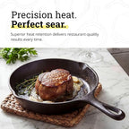 Lodge Seasoned Cast Iron Skillet - PFAS-Free, Non-Toxic Cookware - Use with an Oven, Stove, Grill, or Campfire - Naturally Non-Stick & Oven Safe - 6.5 Inches