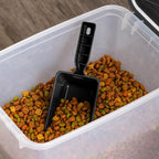 IRIS USA Airtight Dog Food Storage Container with 2-Cup Scoop and Slow Feeder Bowl Combo, Up to 30 lbs Pet Food Bin with Attachable Wheels, Anti-Slip Short Snouted Bowl, Easy to Clean, BPA Free, Black
