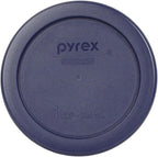 Pyrex 7202 1-Cup Glass Bowl & 7202-PC Dark Blue Lid (4-Pack) - Made in USA
