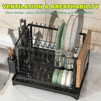 Kitchen Utensil Drying Rack with Drainage Tray, 11.8 Inches Deep × 16.5 Inches Wide Tray for Versatile Storage. Cup Organiser,Kitchen Organization and Storage
