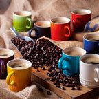 Le Creuset Stoneware Set of 6 London Mugs, 12 oz. Each, Marseille
