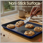 Bakken 8-Piece Ceramic Coated Bakeware Sets, Nonstick Aluminized Steel Pans with Muffin, Loaf, Cake, Roasting Pan, & Cooling Rack, Oven Safe Up To 500°F, Dishwasher Safe, BPA, PTFE & PFAS Free, Blue
