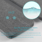 NiuYichee 2 Pcs Water Absorbing Stone Trays, Kitchen/Bathroom Sink Soap Dish, Diatomite Tray Used for Hand Soap & Cosmetic Bottles in The Modern Home, 3.15" W x 11.8" L, Dark Gray