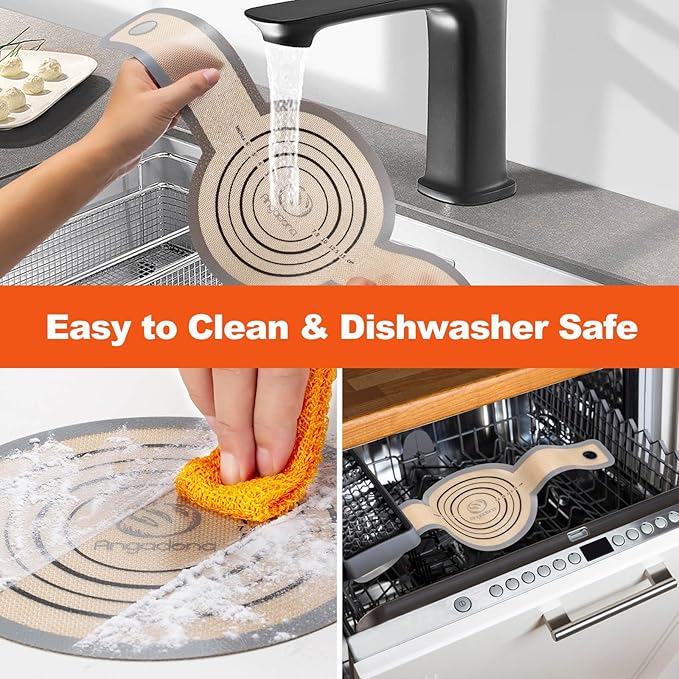 Silicone Bread Sling Dutch Oven - Best Japan Silicone. Non-Stick & Easy Clean Reusable Bread Baking Mat. With Extra Long Handles Baking Sheet Liner, 1 Grey pcs for Transferable Dough