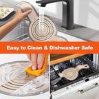 Silicone Bread Sling Dutch Oven - Best Japan Silicone. Non-Stick & Easy Clean Reusable Bread Baking Mat. With Extra Long Handles Bread Baking Sheet Liner, 2 Grey Set for Transferable Dough