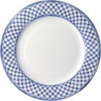 Mikasa Kiley Bone China Lightweight Chip Resistant 16 Piece Dinnerware Set, Service for 4,Blue and White