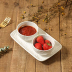 Sureasy 4 oz Mini Ceramic Dipping Bowls, 3.5 Inch Small Bowls for Sauces & Side Dishes, Microwave & Dishwasher Safe, Set of 4, White