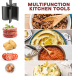 2 Pcs Meat Chopper, Upgrade Hamburger Smasher, Premium Heat Resistant Meat Masher for Ground Beef, Ground Turkey and More, Non Stick Mix Grinder