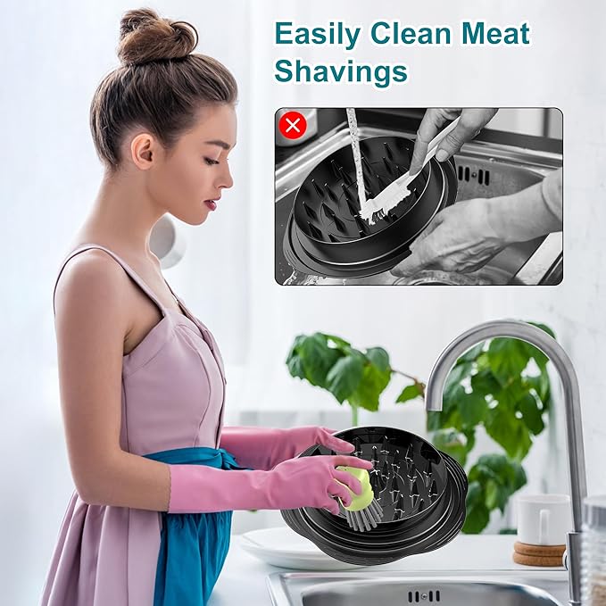 Mini Dish Brush for Cleaning Chicken Shredder, Palm Brush Dish Scrubber with Ergonomic Grip, Kitchen Brush for Washing Dishes, Pans, Pots, Sink (1, Matcha)