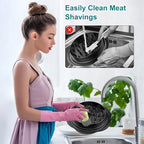 Mini Dish Brush for Cleaning Chicken Shredder, Palm Brush Dish Scrubber with Ergonomic Grip, Kitchen Brush for Washing Dishes, Pans, Pots, Sink (4, Matcha)