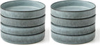 famiware Star 7.5" Pasta Bowls Set, Salad Bowl Set of 4, Double Reactive Glaze, Stackable, Ideal for Your Friend for Housewarming, Festivals, Smoky Blue (Pack of 2)