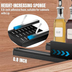 Pull Out Spice Rack Organization for Cabinet, Slide Out Expandable Spice Organizer, Adjustable Spice Cabinet Organizers, Cabinet Size Need: 2.4" Highx10.6" Deepx(6" to 8.2")Wide, Hold 20 Spice Jar